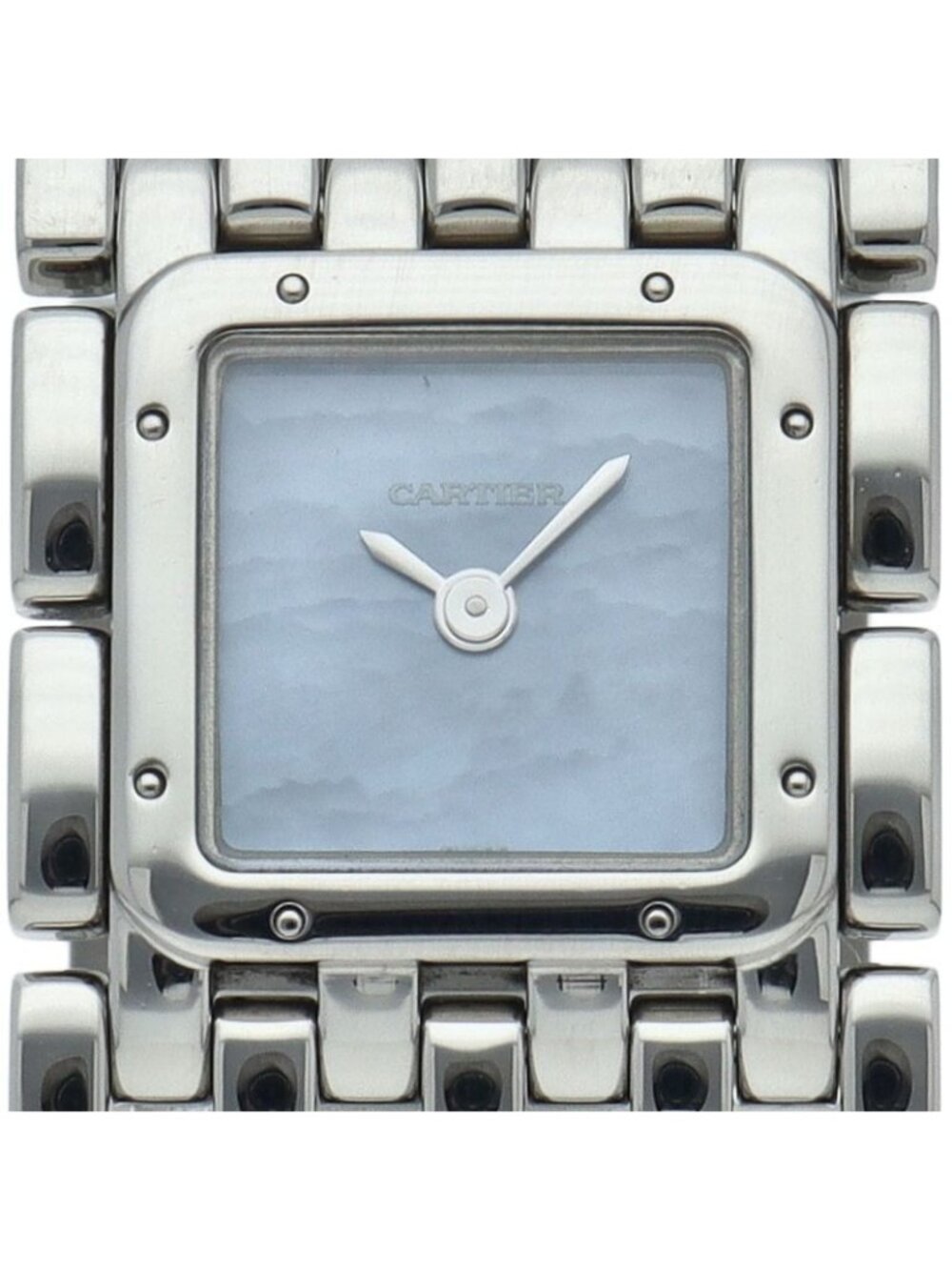 Cartier Ribbon Watch Shell SS Blue Polished